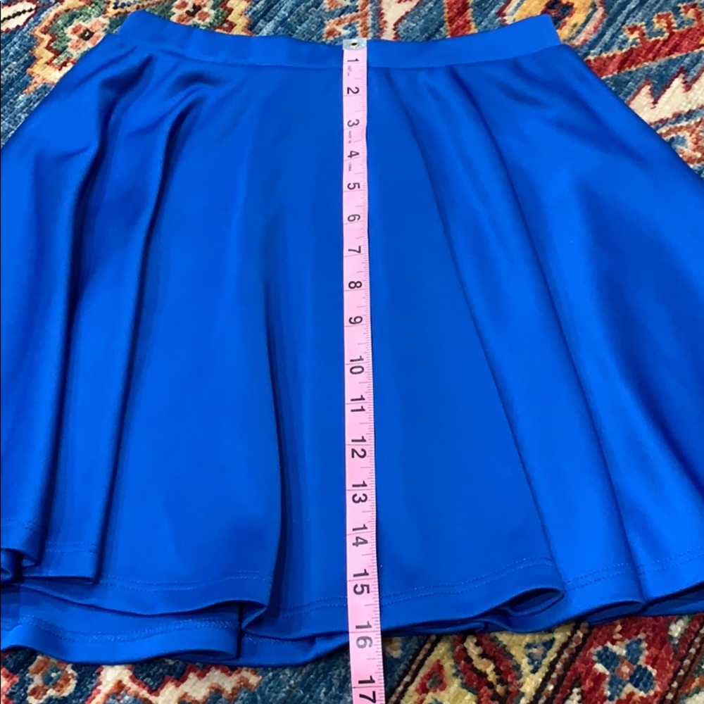 Made By Johnny Mini Skater Skirt in royal blue, M - Picture 7 of 7
